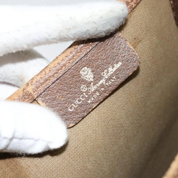 GUCCI GG Supreme Web Sherry Line Tote Bag PVC Beige Gold 89 02 003 Auth 130821 - Picture 11 of 16